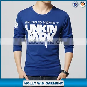 Shirt Factory Mens Long Sleeve Tshirt Custom Printing Wholesale thumbnail-2