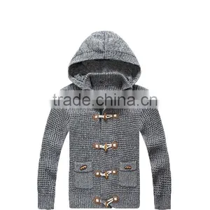 Fashion Heavy Knit Cardigan European Latest Sweater Design for Man thumbnail-1