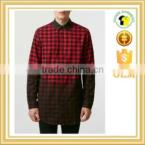 Mans Extra Long Plaid Dyed Shirts Latest Design thumbnail-1