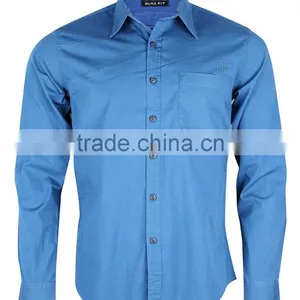 Fashionable Long Sleeve Casual Denim Shirts With Latest Designs for Men and 100% Cotton Denim Fabrics thumbnail-1