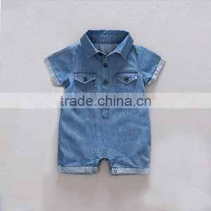New Baby Denim Cotton Jumpsuit Fasion Design Baby Clothes thumbnail-1