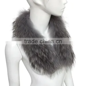 Myfur Long Hair Genuine Colorful Raccoon Fur Trim Strips Raccon Fur Collar For Coat thumbnail-3
