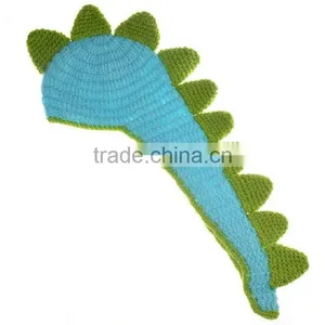 Kalevel Cute Cartoon Dinosaur Style Infant Newborn Baby Girl Boy Crochet Beanie Hat Clothes Baby Photograph Props thumbnail-2
