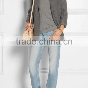 Ladies 2017 New Style Classic Design Ribbed Long Knitted Sweater Cashmere Oversized Cardigan thumbnail-4