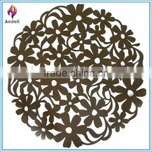 Laser Cutting Wholesale Felt Placemats With Flower thumbnail-1