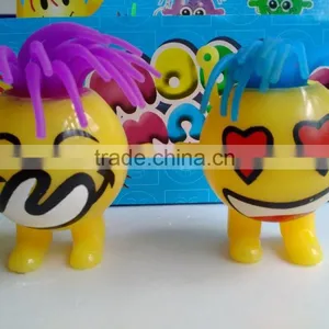 TPR Bounce Ball Emoji Keychain Flashing Bounce Ball Skip Ball thumbnail-1