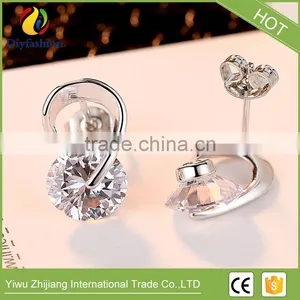 Cubic Zirconia Diamond Rotary Stud Earrings for Women thumbnail-4