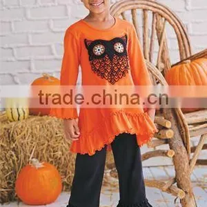 Wholesale Flower Embroidery Halloween Kids Outfits thumbnail-6