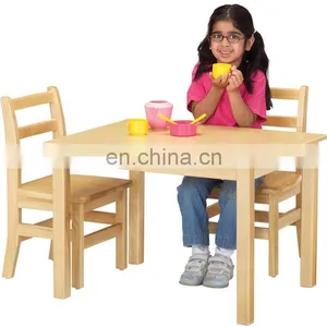 Hot Sell Preschool Furniture Wooden Children Table Kindergarten Table Chair thumbnail-1