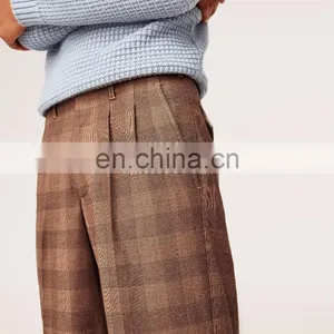 OEM Service Custom High Quality Pants Fashion Checked Mens Trousers thumbnail-4