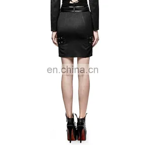 Military Uniform Black Mini Skirt Q-316 Punk Rave thumbnail-4