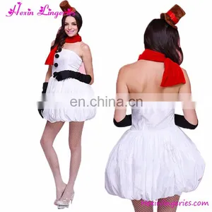 Wholesale Freeshipping Cheap Adult White Christmas Party Costumes With Hats thumbnail-1