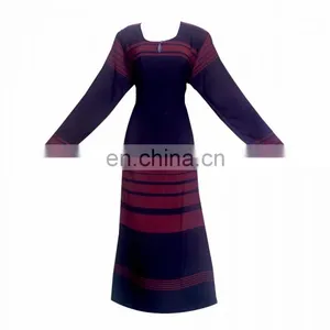 Black & Red Colour Nida Burkha With Original Nida Work For Working Women / Modern Style Work Wear Islamic Burkha thumbnail-1