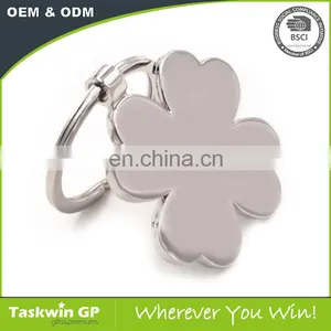Custom Four-leaf Clovers Shaped Metal Keychain for Promotional thumbnail-2
