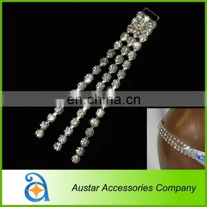 Triple Rhinestone Chain Loose Lines Connector For Swimwear thumbnail-1