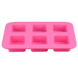 Free Sample Food Grade Heat Resistant Nontoxic Silicone Cake Mold Baking Mousse Pudding Mold Tool 6holes thumbnail-2