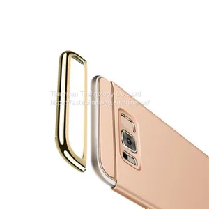 3 In 1 Gold Plating Matte Hard PC Phone Case Cover For Samsung Galaxy S6 S7 S8 thumbnail-5
