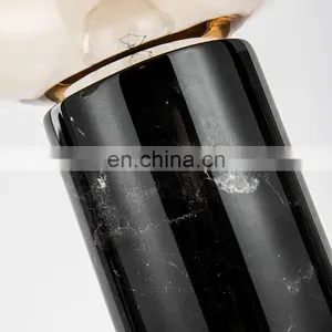 High Quality Modern Black Marble Bedside Table Lamp For Living Room thumbnail-3