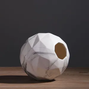 Artistic Large White Creative Marble Chinese Ceramic Vase For Hotel Table Decoration thumbnail-4