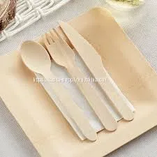 FSC Certified Wooden Cutlery Disposable Cutlery Set Wooden Compostable Tableware Birch Wood Biodegradable thumbnail-1