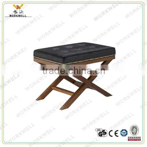WorkWell Good Fabric or pu Dining Room Stool With X-LEG Kw-D4173 thumbnail-2