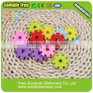 Non-toxic Wacky Erasers Gear Shape Decor Eraser thumbnail-5