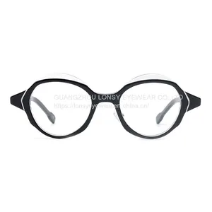 2022 Spectacle Frame Handmade Cellulose Acetate Eyeglass Frame thumbnail-5