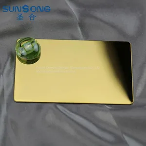 PVD Gold COATED MIRROR STAINLESS STEEL SHEETS Mirror Etching Stainless Steel Sheet thumbnail-3