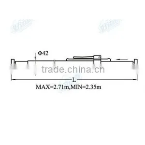 04202 Aluminum Ratchet Cargo Bar Load Bar Adjustable Telescopic Bars thumbnail-2