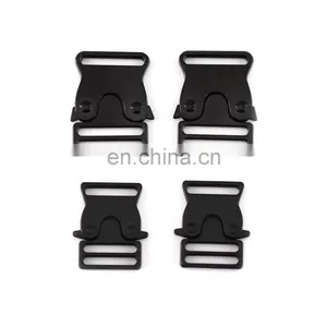 Low MOQ Dog Collar Buckle Classic Black Metal Side Quick Release Buckle Dog Collar Buckle thumbnail-2
