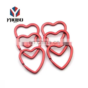 Moderate Price Metal Ring Split Heart Shape Keyring Accessories For Gift Key Chain thumbnail-5