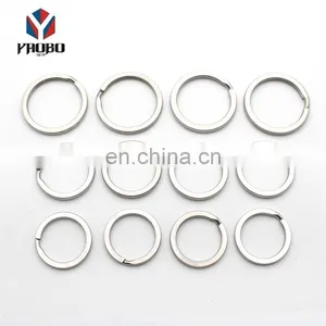 Custom Shape Stainless Steel Plain Flat Key Split Ring Brass Chain For Bag thumbnail-3