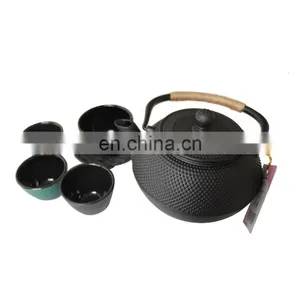 Chinese Traditional Tea Kettle Cast Iron Teapot With Strainer Trivet Cup Teapot Sets thumbnail-4