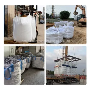 Custom Color 90X90x100cm Fibc Bulk Builders Big Fibc Jumbo Super Bag With Spout thumbnail-4