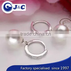 Real Nature Back Pearl Earring,pearl Eardrop,pearl Ear Stud thumbnail-3