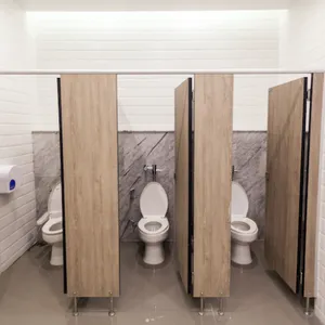 Customized Compact Laminate Anti Fire Waterproof HPL Toilet Cubicle Partition thumbnail-2
