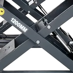China Factory Portable 3000kg Mid-Rise Scissor Car Lift Machine 1.2m thumbnail-4