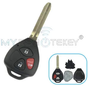 FCC HYQ12BDC HYQ12BBY 314.4Mhz Yaris Camry RAV4 Remote Key 3 Button Toy43 Blade GQ4-29T 315Mhz PN 89070-42670 89070-35170 thumbnail-1