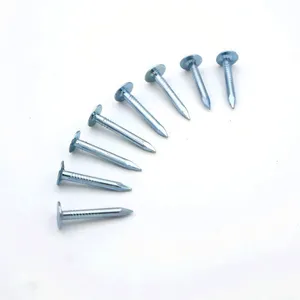 Galvanized Felt Roofing Nails With 12 Gauge Shaft for High Tensile Strength thumbnail-5