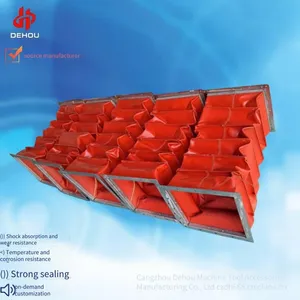 High-temperature-resistant Flexible Telescopic Air Duct Connection, Flexible Canvas Connection for Fans, and Fireproof Flexible Ventilation Connection Made of Silicone Cloth thumbnail-1