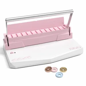 2-in-1 Duo Binding Machine Double Loop Wire Disc Ring Bound Scrapbooking Planner Making Machine thumbnail-2