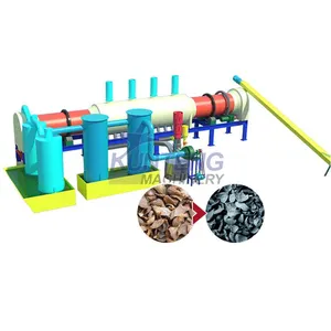 Continuous Corn Cob Coconut Shell Carbonization Furnace Biomass Charcoal Powder Making Machine thumbnail-1