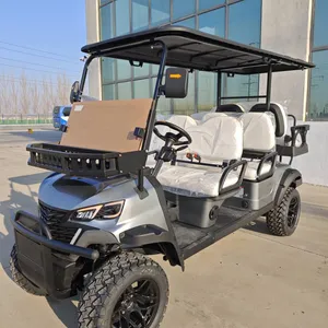 New 4+2 Six-seater Electric Golf Cart, Direct From the Manufacturer, Suitable for Scenic Spot Sightseeing and Export Trade thumbnail-2