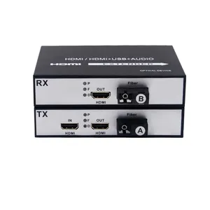 HDMI to Fiber Optical Converter 1080P 60Hz 20KM With Loop-out HDMI Fiber Extender thumbnail-1