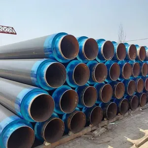 Custom Size Polyurethane Foam Insulated Steel Pipe Underground Hot Water Heating Pipeline thumbnail-1