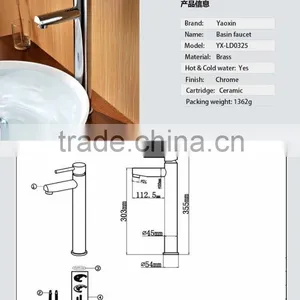 Brass Material Bathroom Water Basin Tap and Faucet thumbnail-5
