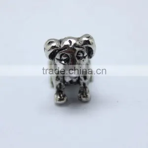 Wholesale Dog Shape Zinc Alloy Slider Beads With Round Hole for Bracelets thumbnail-2