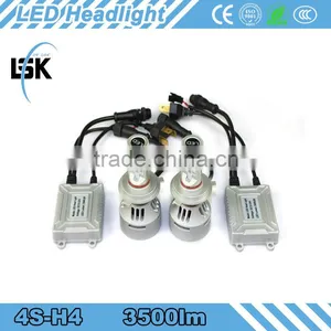 Hi/lo Beam 4S LED HEADLIGHT 38w 12V 24V Led H4 Headlamps 7000LM for ALL CARS thumbnail-2