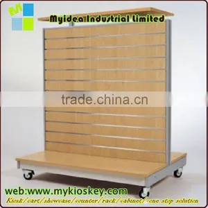 Luxury Classical Portable Wooden and Metal Clothing Store Display Rack thumbnail-4