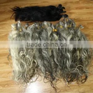 Grey Hair Bulk Unprocessed Virgin Hair Extension Raw Hair Bulk thumbnail-4
